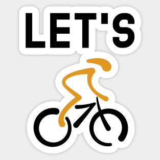 Let's Cycle Sticker